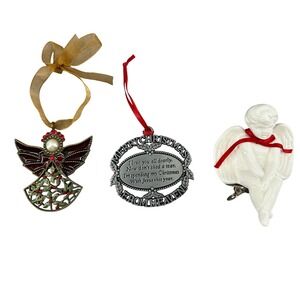Christmas Ornaments Lot 3 Religious Holiday Loss of loved one Christmas